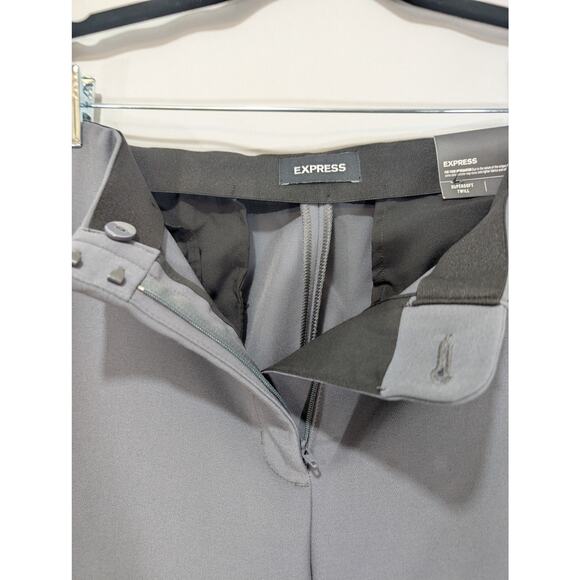 Express Supersoft Twill Boot High Rise Pants Gray Size M NWT - Picture 3 of 8
